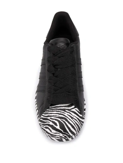 Adidas Originals Superstar Zebra-print Trainers In Grey | ModeSens