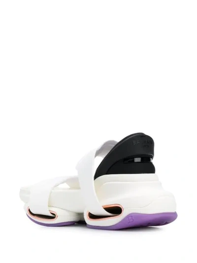 Shop Balmain B-bold Sneaker-style Sandals In White