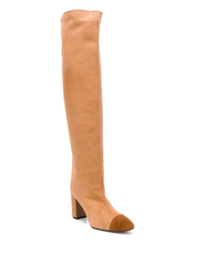 Shop Stuart Weitzman Kimberly Over The Knee Boots In Brown