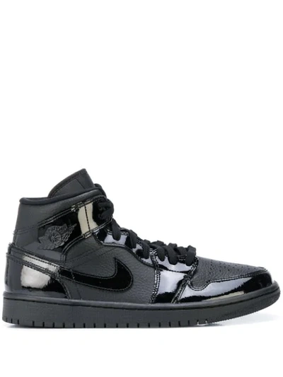 Shop Nike Air Jordan 1 Mid Triple Black