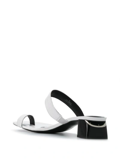 Shop Alexander Wang Embossed 40mm Sandals In White