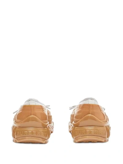 Shop Burberry Overshoe Ballerina Shoes In Neutrals