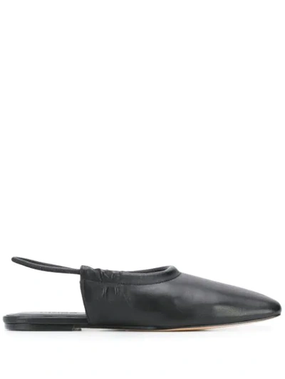 Shop Vince Square Toe Flat Mules In Black