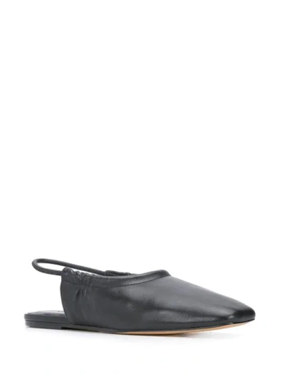 Shop Vince Square Toe Flat Mules In Black