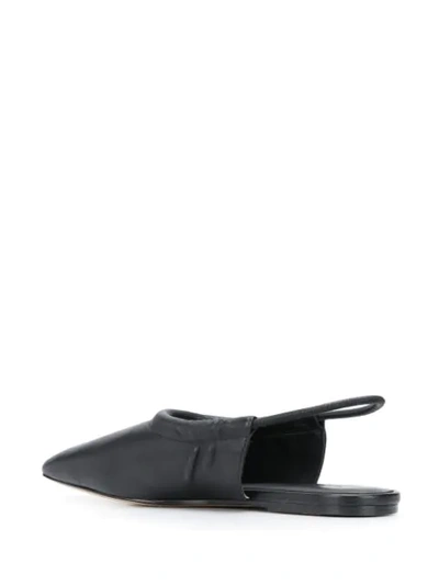 Shop Vince Square Toe Flat Mules In Black