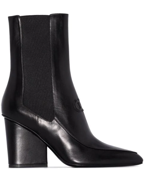 Ferragamo Black Pointed Boots
