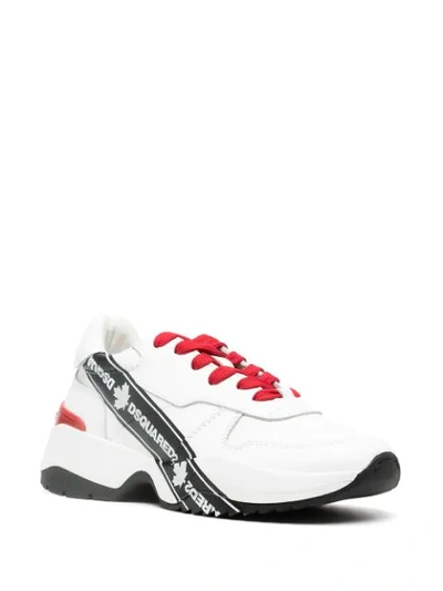 Shop Dsquared2 Logo-tape Chunky Sneakers In White