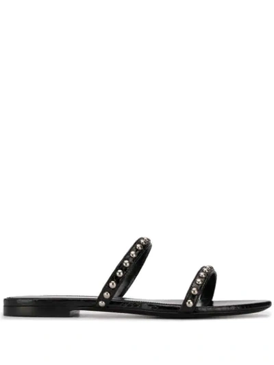 Shop Saint Laurent Kate Slip-on Sandals In Black