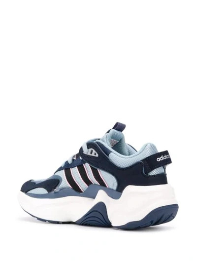 Shop Adidas Originals Magmur Runner Chunky Sneakers In Blue