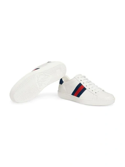 Shop Gucci Ace Low-top Sneakers In White