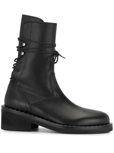 Shop Ann Demeulemeester Lace-up Ankle Boots In Black