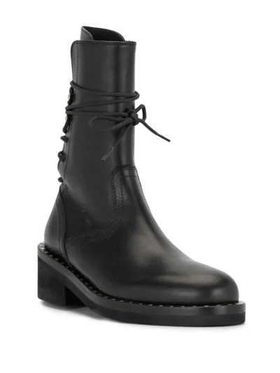 Shop Ann Demeulemeester Lace-up Ankle Boots In Black