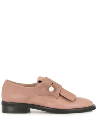 Shop Coliac Pearl Detail Brogues In Brown