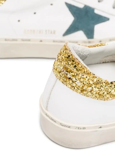 Shop Golden Goose High Star Glitter Sneakers In White