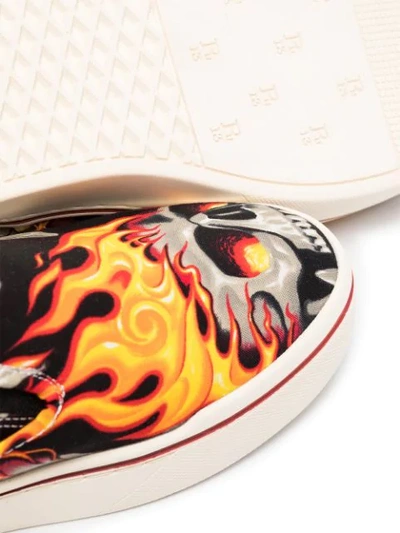 Shop R13 Skeleton Flame Slip-on Sneakers In Black