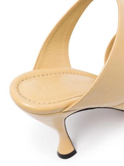 YELLOW 90 SQUARE TOE LEATHER MULES