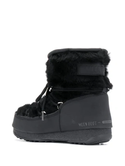 Shop Moon Boot Faux Fur Snow Boots In Black