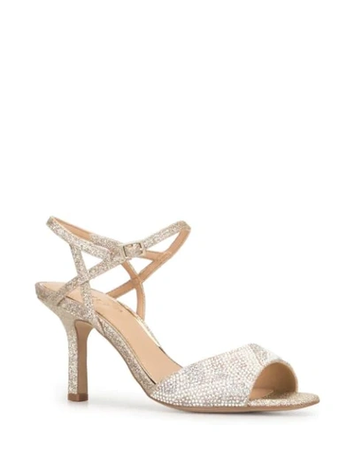 Shop Badgley Mischka Fawna Embellished Sandals In Gold