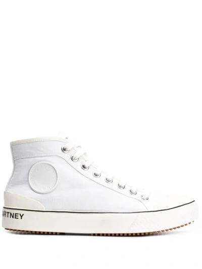 Shop Stella Mccartney Stella Logo High-top Sneakers In White