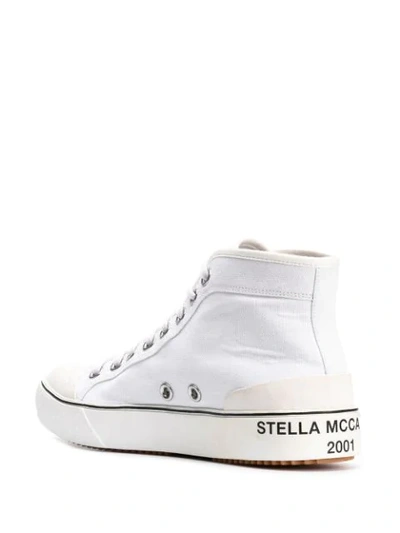 Shop Stella Mccartney Stella Logo High-top Sneakers In White