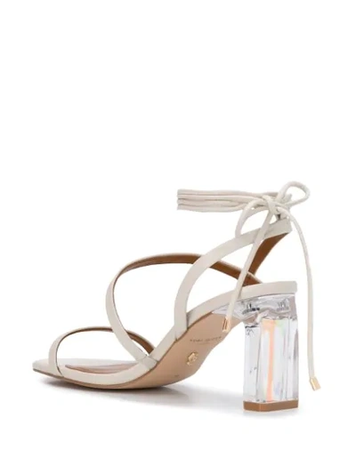 Shop Kurt Geiger Belen Transparent 85mm Heel Sandals In White
