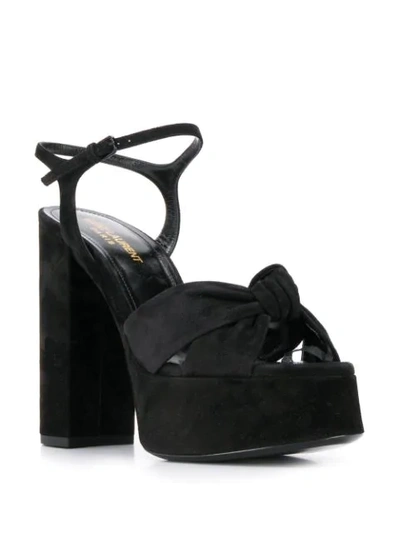 Shop Saint Laurent Platform 130mm Sandals In Black