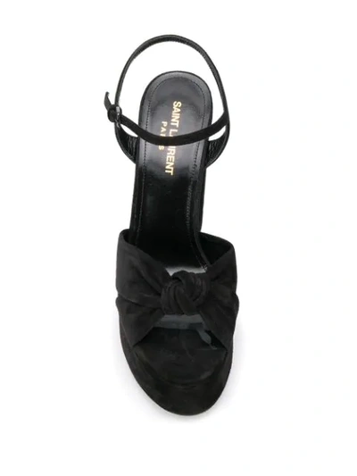 Shop Saint Laurent Platform 130mm Sandals In Black