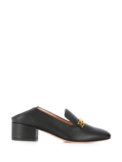 Shop Bally Logo Plaque Loafers In Black