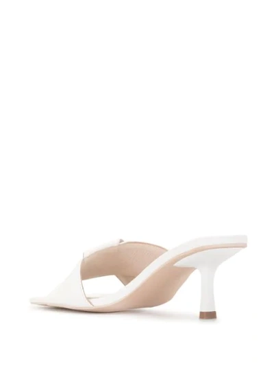 Shop Manning Cartell Square-toe Leather Mules In White