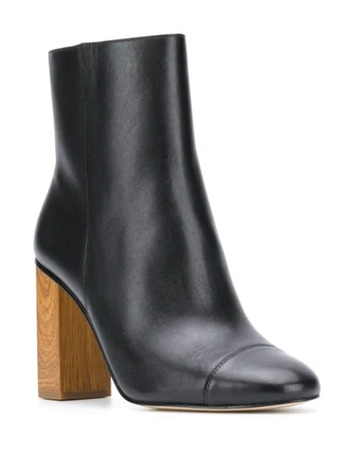 Shop Michael Michael Kors Wooden Heel 90mm Ankle Boots In Black
