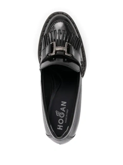 Shop Hogan Fringe-effect Loafer Pumps In Black
