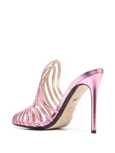 Shop Alevì Alessandra Cut-out Sandals In Pink