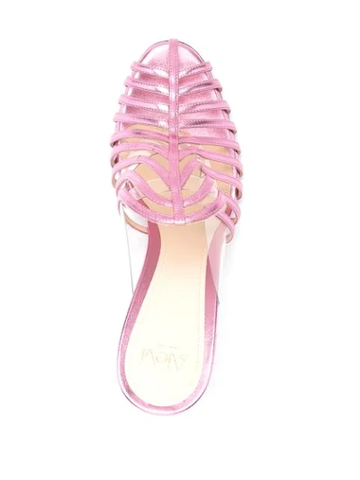 Shop Alevì Alessandra Cut-out Sandals In Pink