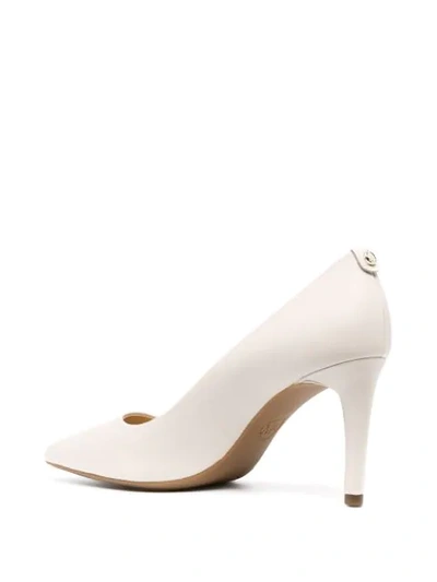 Shop Michael Kors Pointed Leather Pumps In Neutrals