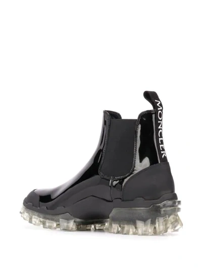 Shop Moncler Clear-sole Chelsea Boots In Black