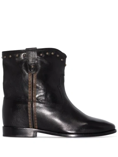 Shop Isabel Marant Cluster Leather Ankle Boots In Black