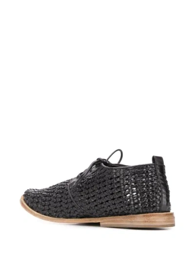 Shop Marsèll Woven Lace-up Shoes In Black