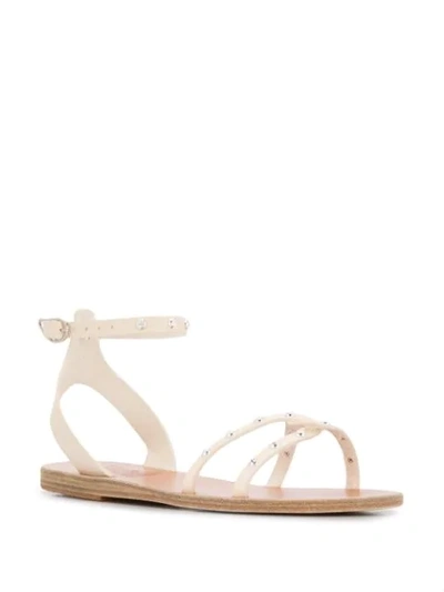 Shop Ancient Greek Sandals Koufonisi Studded Sandals In White