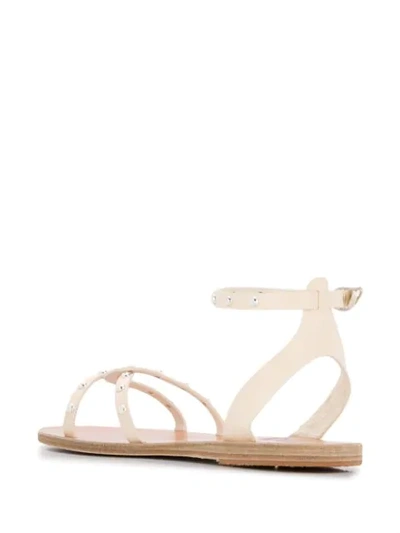 Shop Ancient Greek Sandals Koufonisi Studded Sandals In White