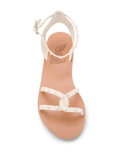 Shop Ancient Greek Sandals Koufonisi Studded Sandals In White