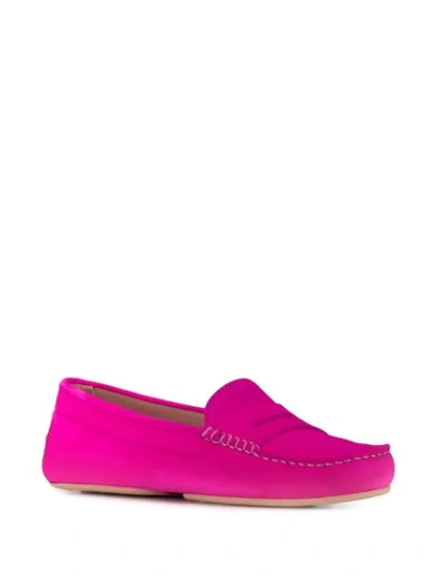 Shop Pretty Ballerinas Stitch Detail Loafers In Pink