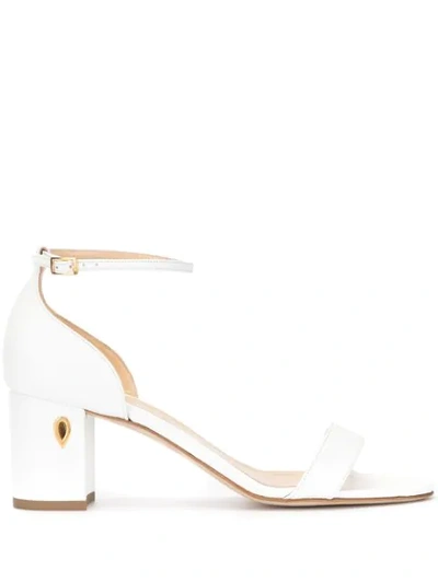 Shop Jennifer Chamandi Massimo Open-toe Sandals In White