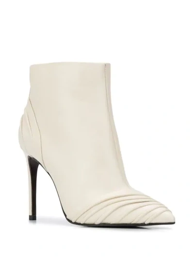 Shop Greymer Ruched Ankle Boots In Neutrals