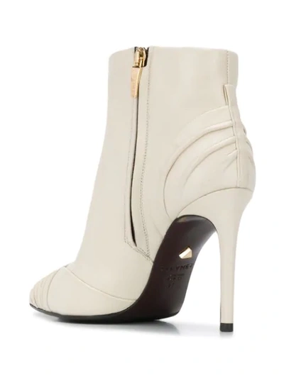 Shop Greymer Ruched Ankle Boots In Neutrals