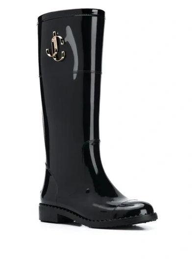 Shop Jimmy Choo Edith 30mm Rain Boots In Black