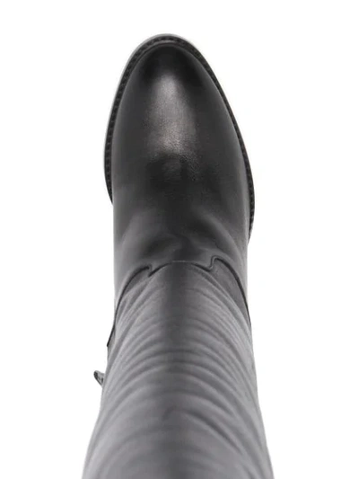 Paul Warmer Knee-high Leather Boots In Black