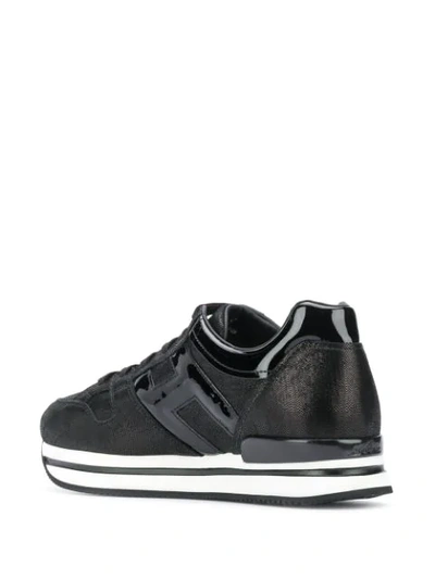 Shop Hogan H222 Patent Leather Sneakers In Black