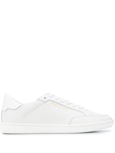 Shop Saint Laurent Sl/10 Low Top Sneakers In White