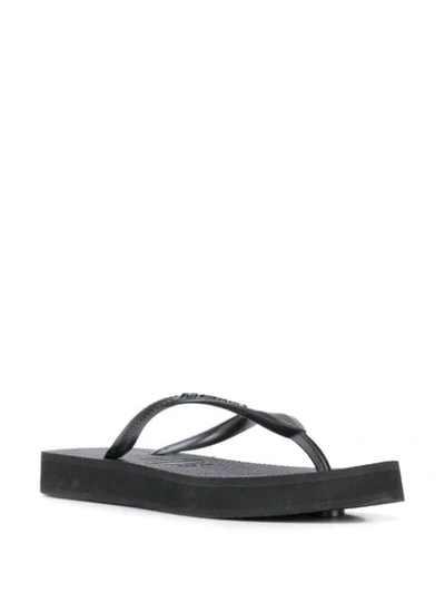 Havaianas Platform Logo Slides In Grey