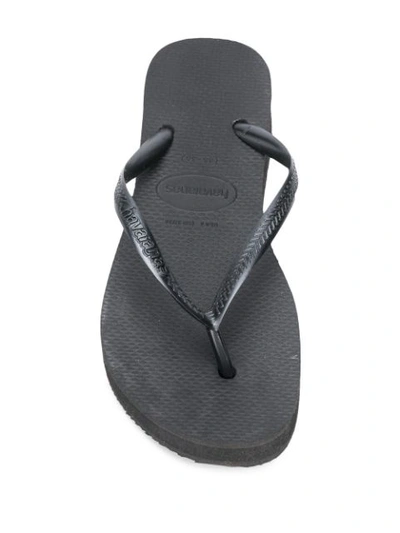 Havaianas Platform Logo Slides In Grey